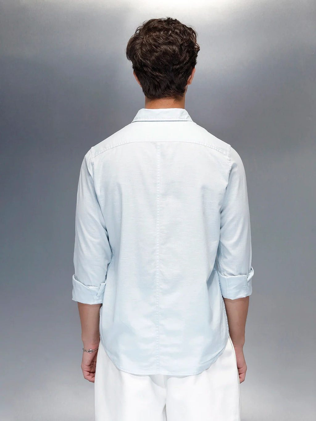 Tailored Slim Fit Casual Shirt for Men | Light Blue