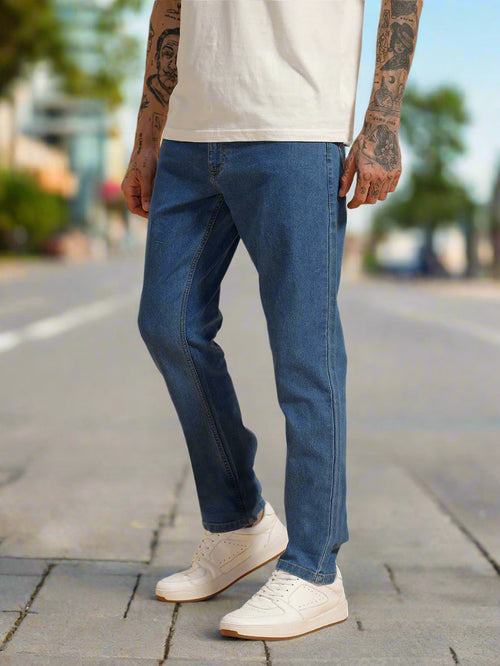 Faded Slim Fit Jeans | Blue