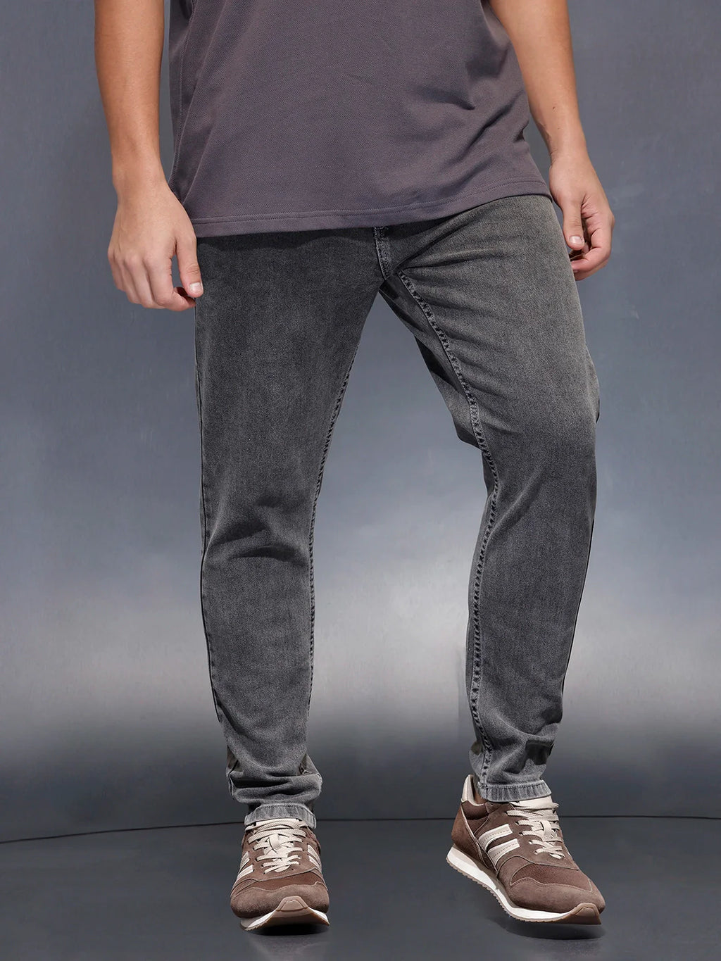 Men's skinny fit stretch jeans | Dark Grey