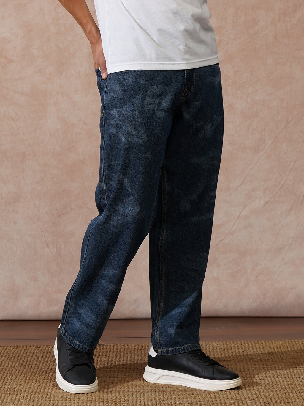 Washed Loose Fit Jeans | Blue