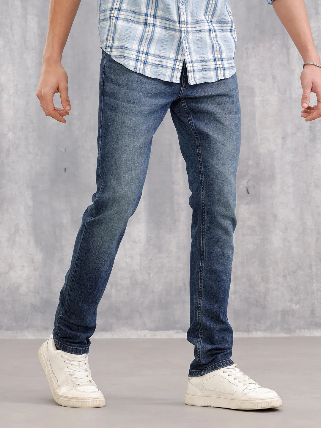 Low Fade Slim Fit Jeans | Blue
