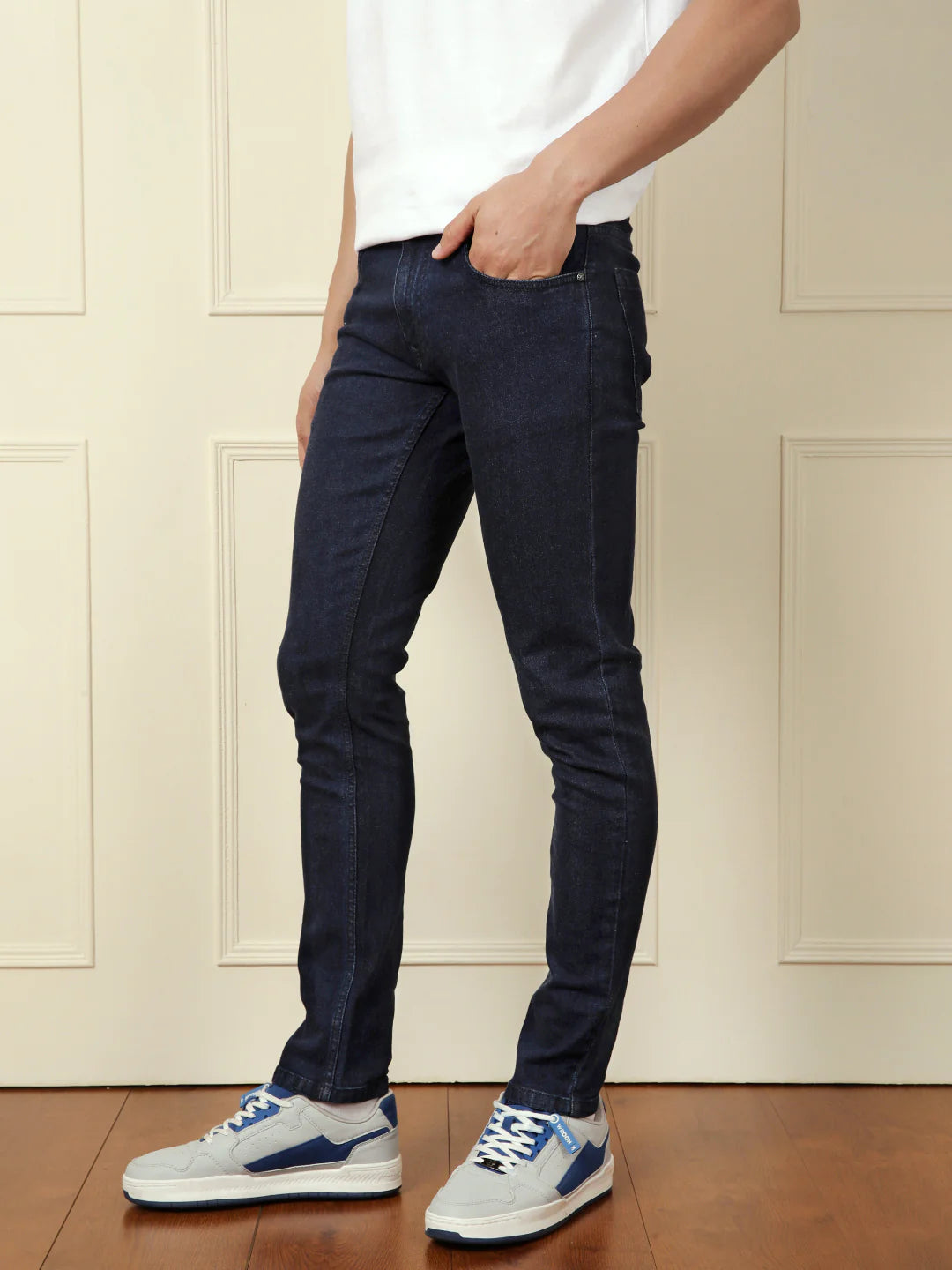 Casual Slim Tapered Jeans | Dark Blue