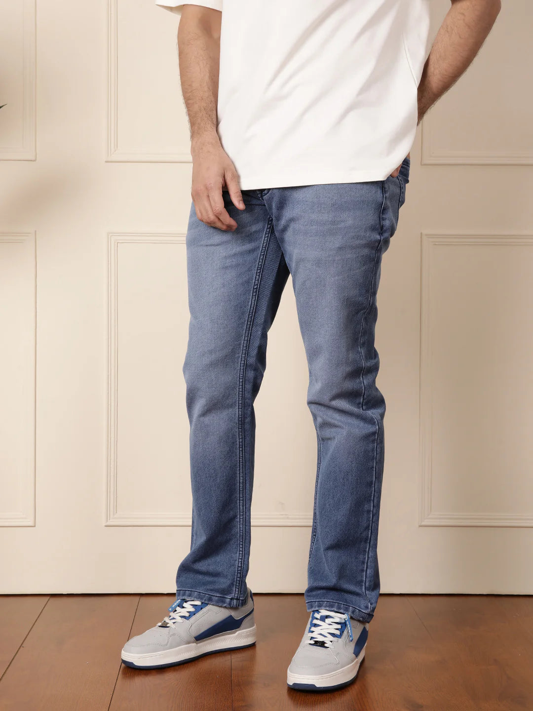Heavy Fade Straight Fit Jeans | Blue