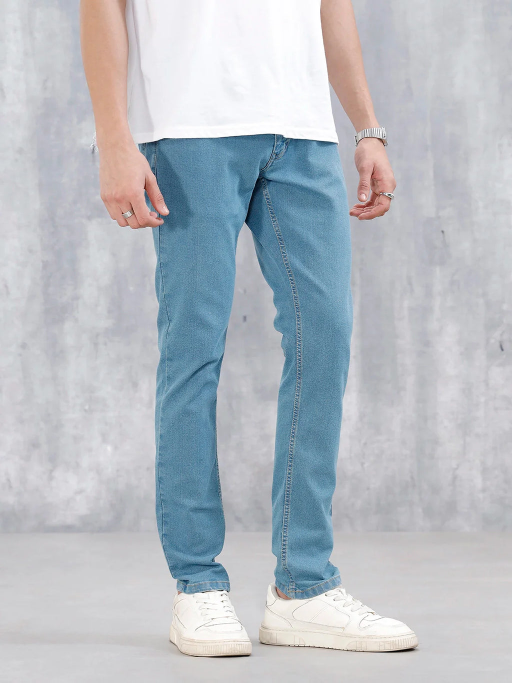 Men's Casual Slim Fit Jeans | Med Stone