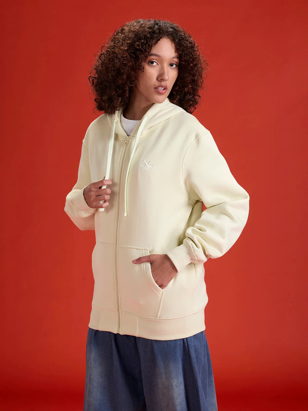 Men’s Solid Zip-Up Hoodie Sweatshirt | Aloe Wash