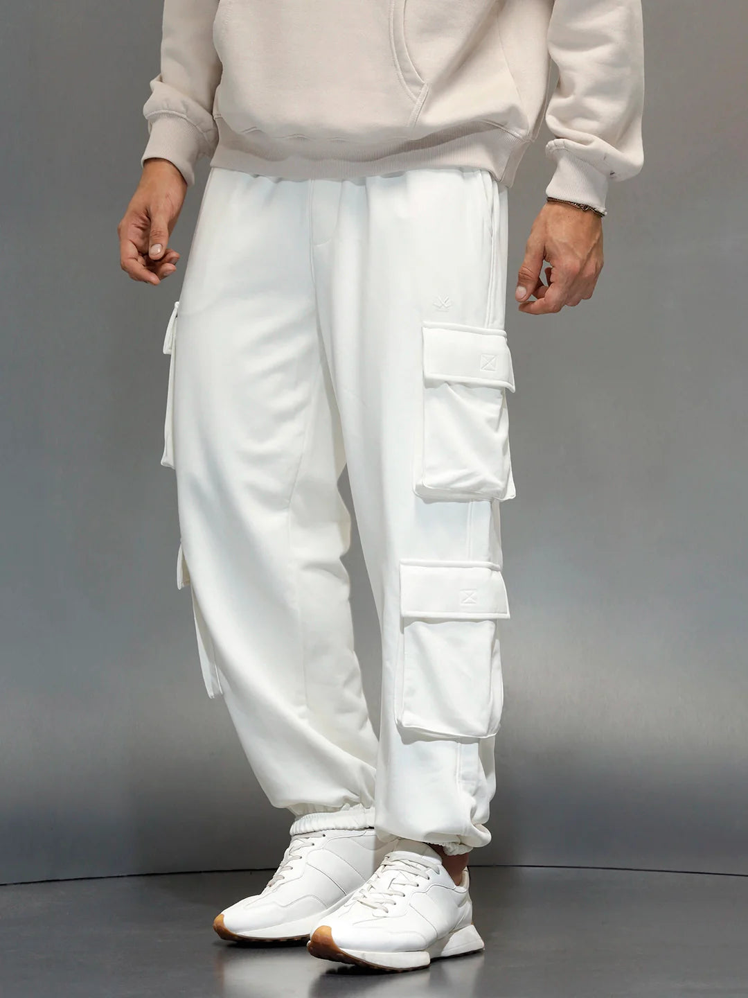 Casual Utility Pocket Joggers for Men | Off White