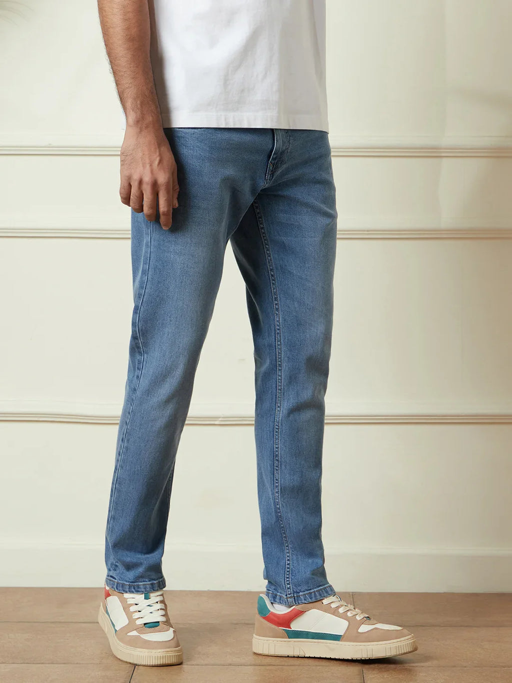 Washed Skinny Crop Jeans | Blue
