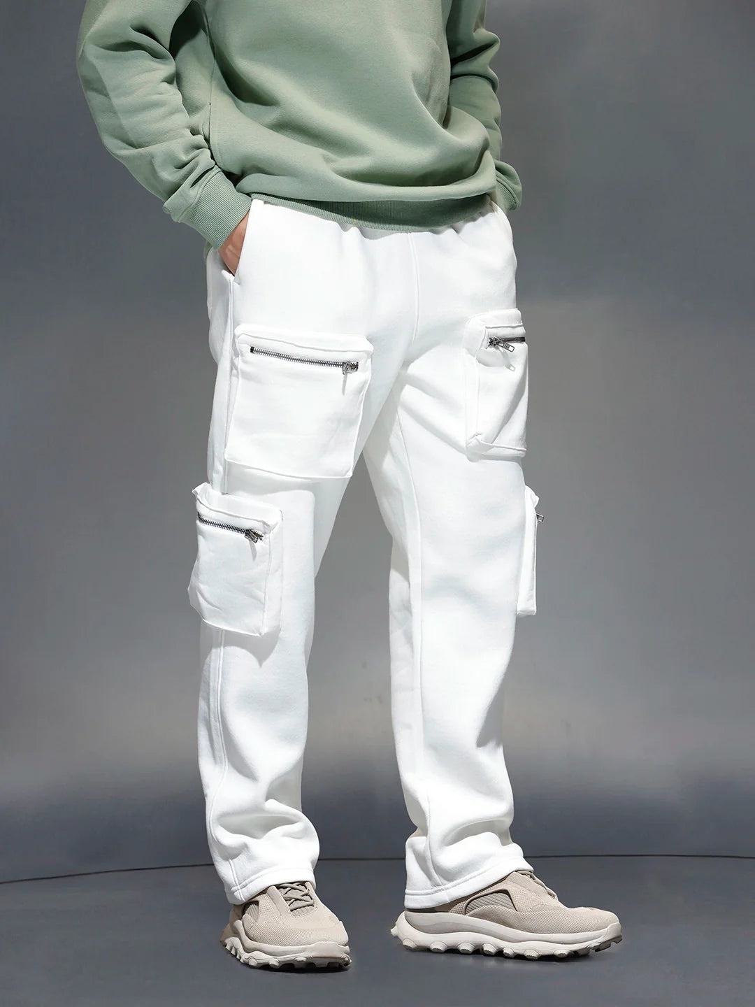 Men's Straight Fit 3D Pocket Cargo  |  Off White