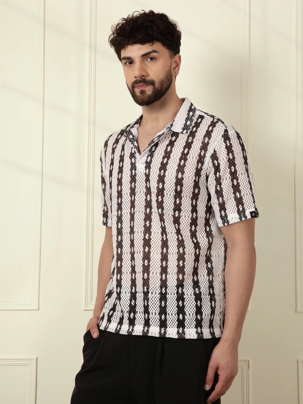 Textured Popover Shirt | Off White