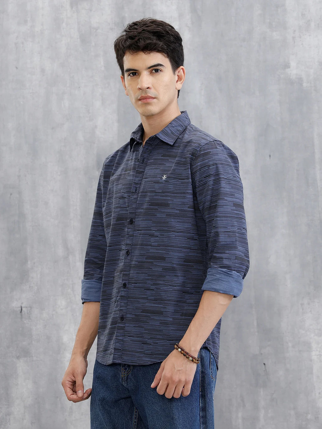 Striped AOP Shirt | Blue