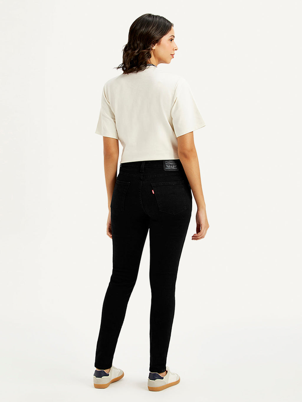 Women's 721 Black Skinny Fit High Rise Jeans