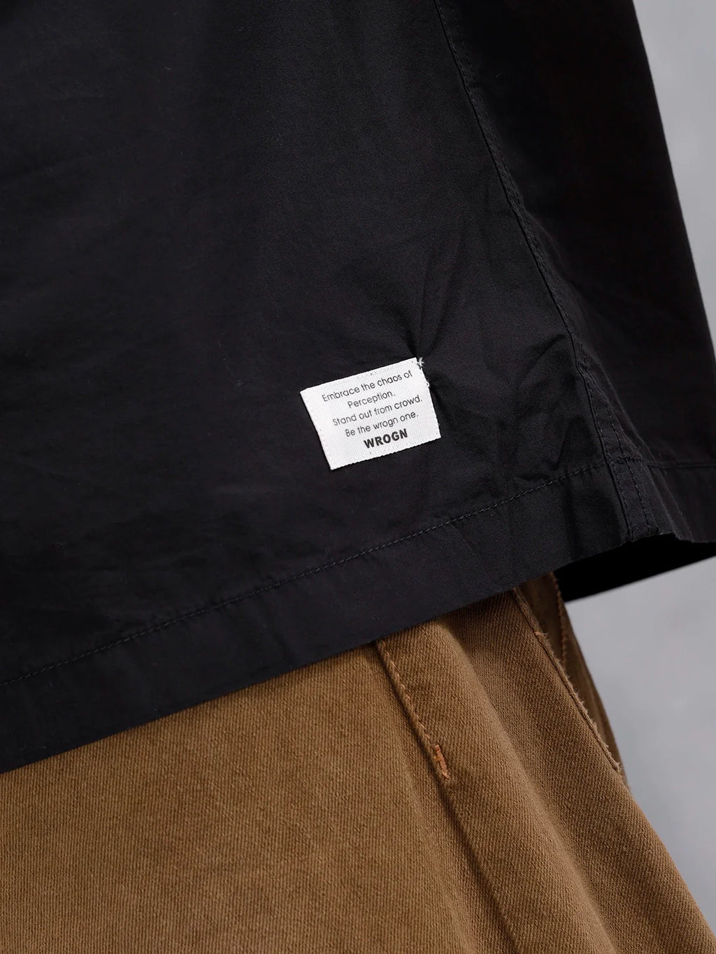Men's Solid Causal Oversized Fit Shirt | Black