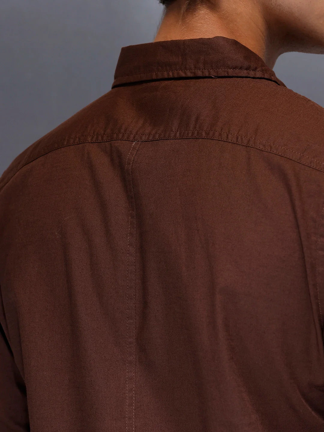 Men's Slim Fit Casual Shirt  |  Brown
