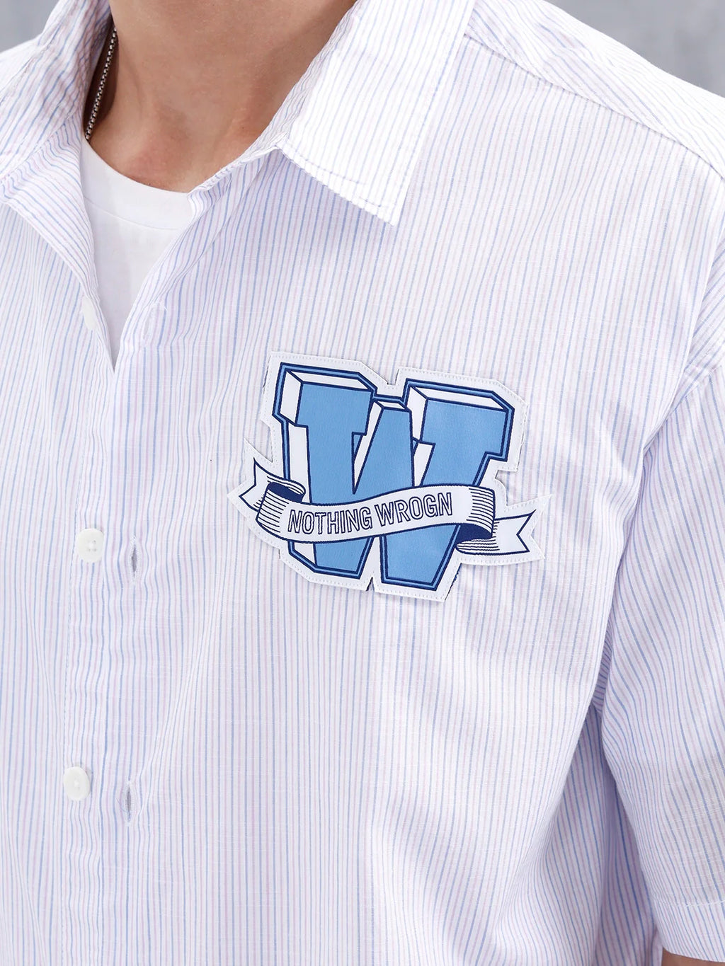 Varsity-Inspired Casual Oversized Striped Shirt For Men | Pink