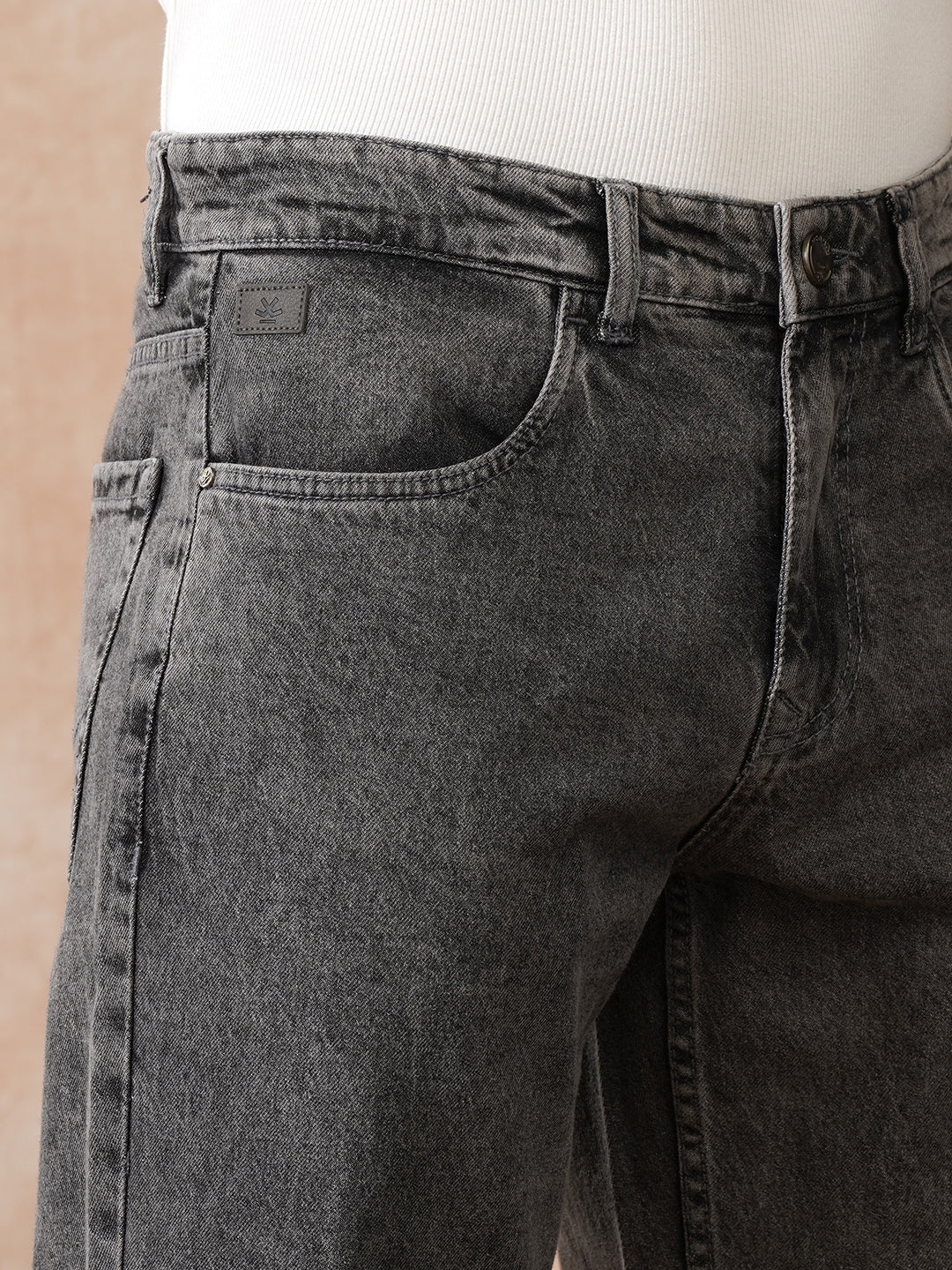 Light Fade Straight Fit Jeans | Black