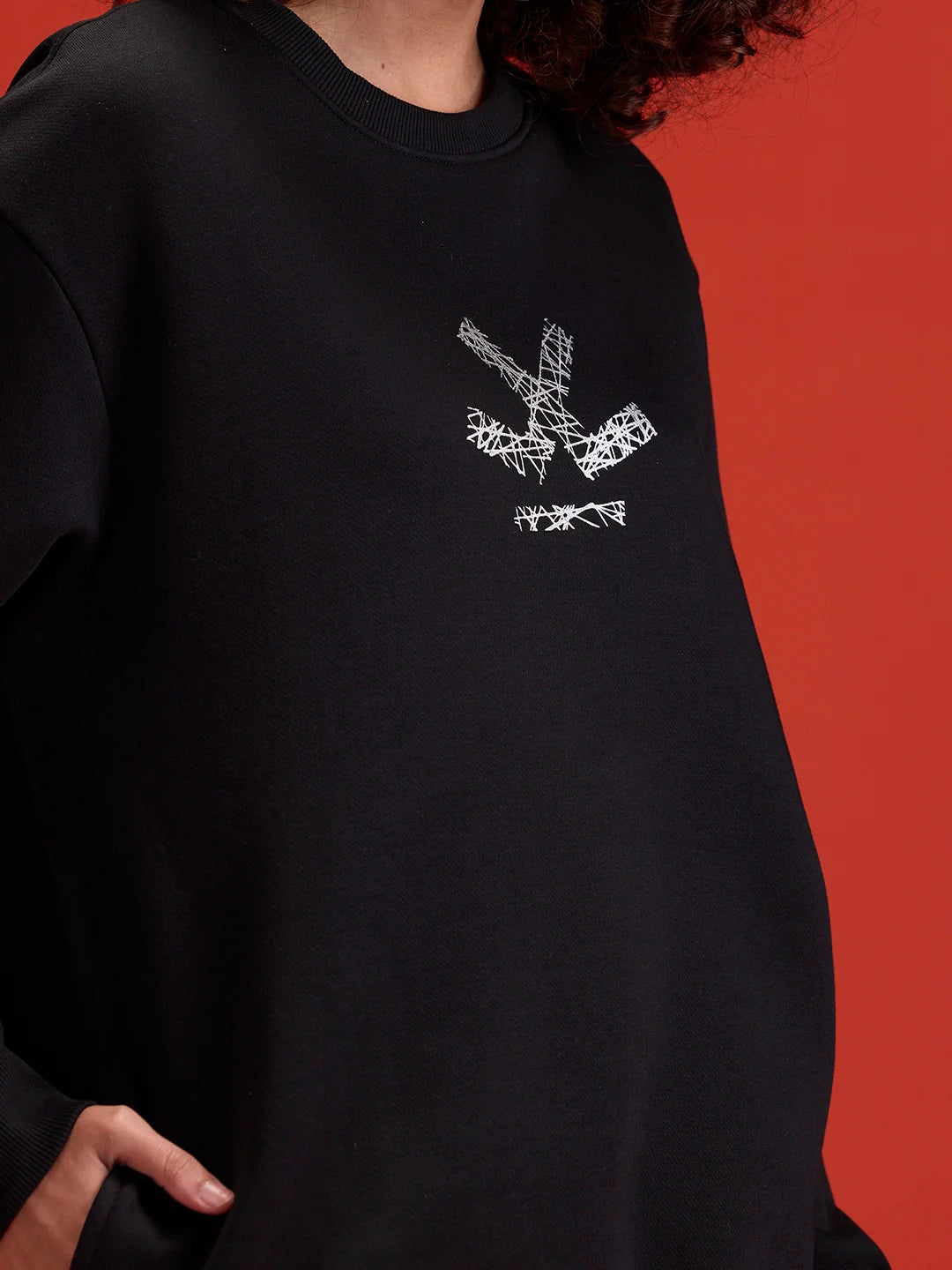 Men's casual comfort fit black sweatshirt | Black