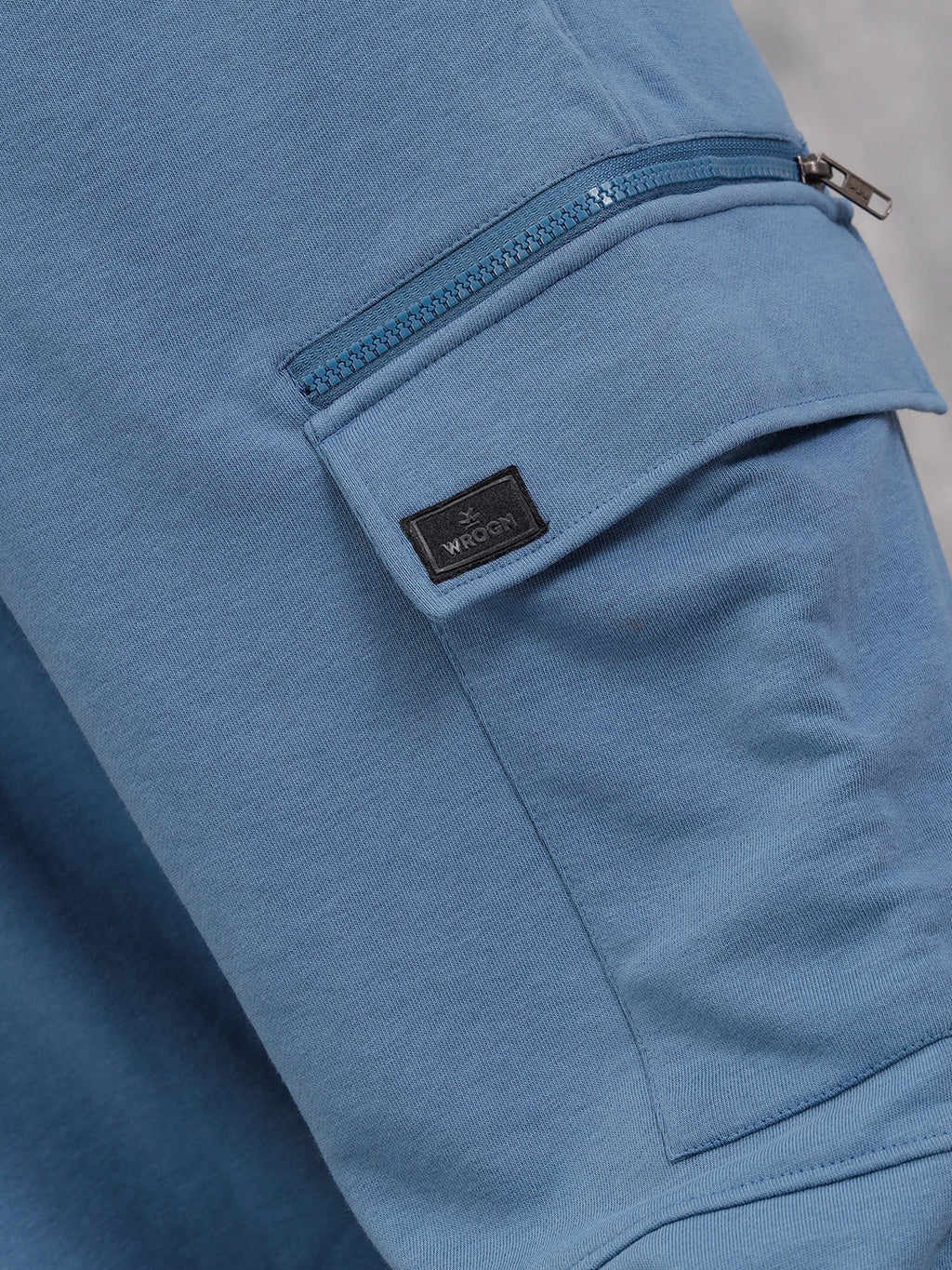 Comfort Fit Trackpants With Utility Cargo Pockets | Blue