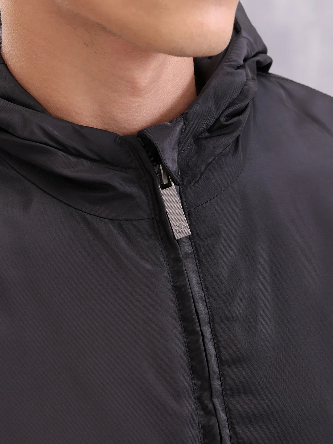 Casual Street Look Black Hooded Bomber Jacket For Men | Black