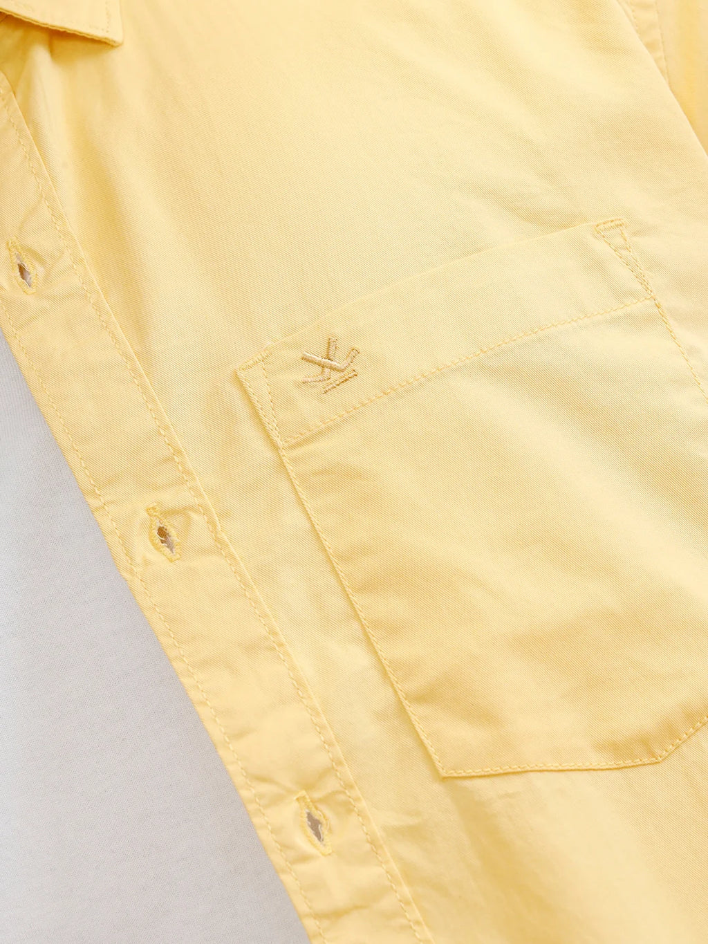 Solid 100%Cotton Regular Fit Shirt |Yellow