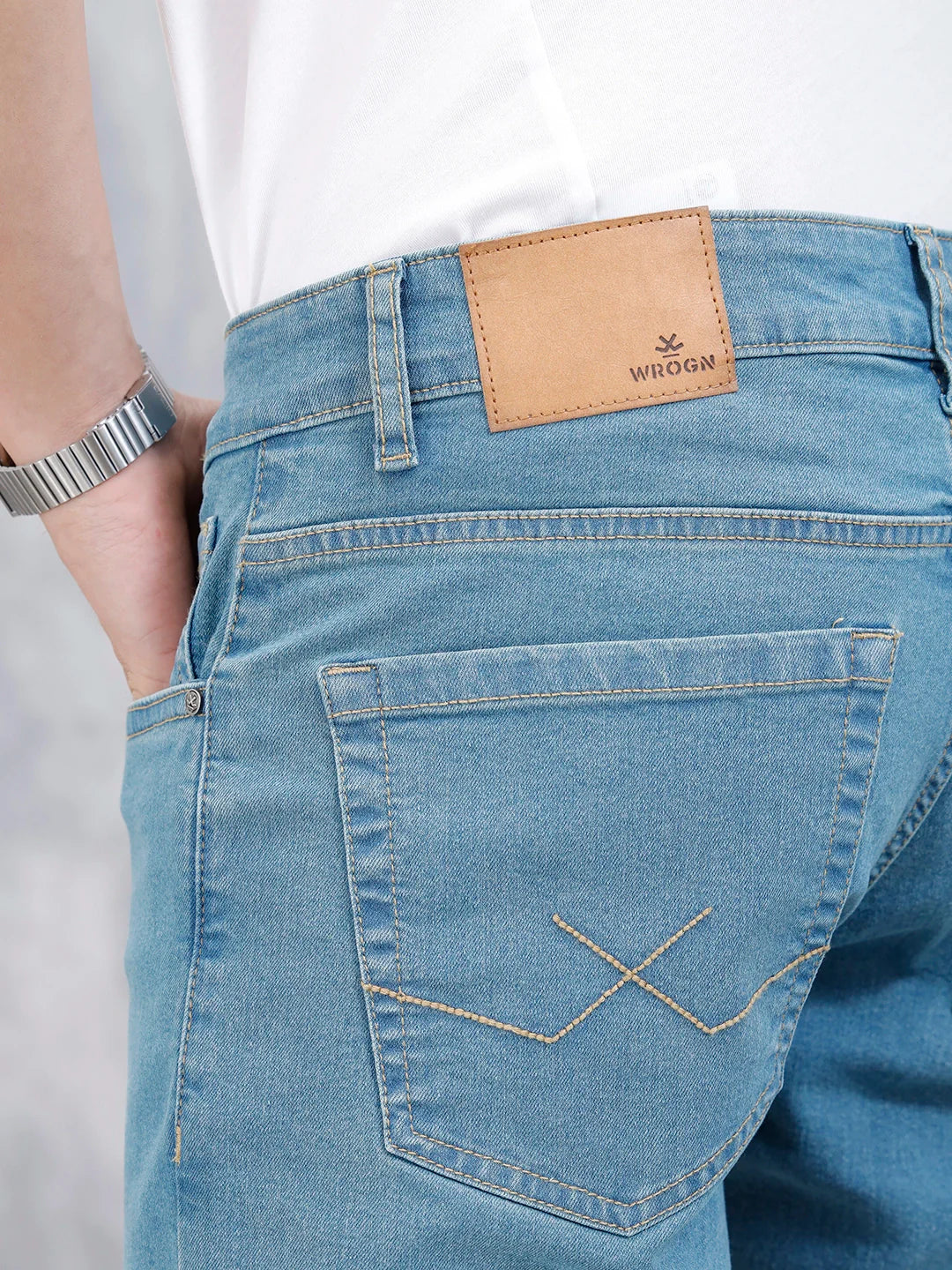 Men's Casual Slim Fit Jeans | Med Stone