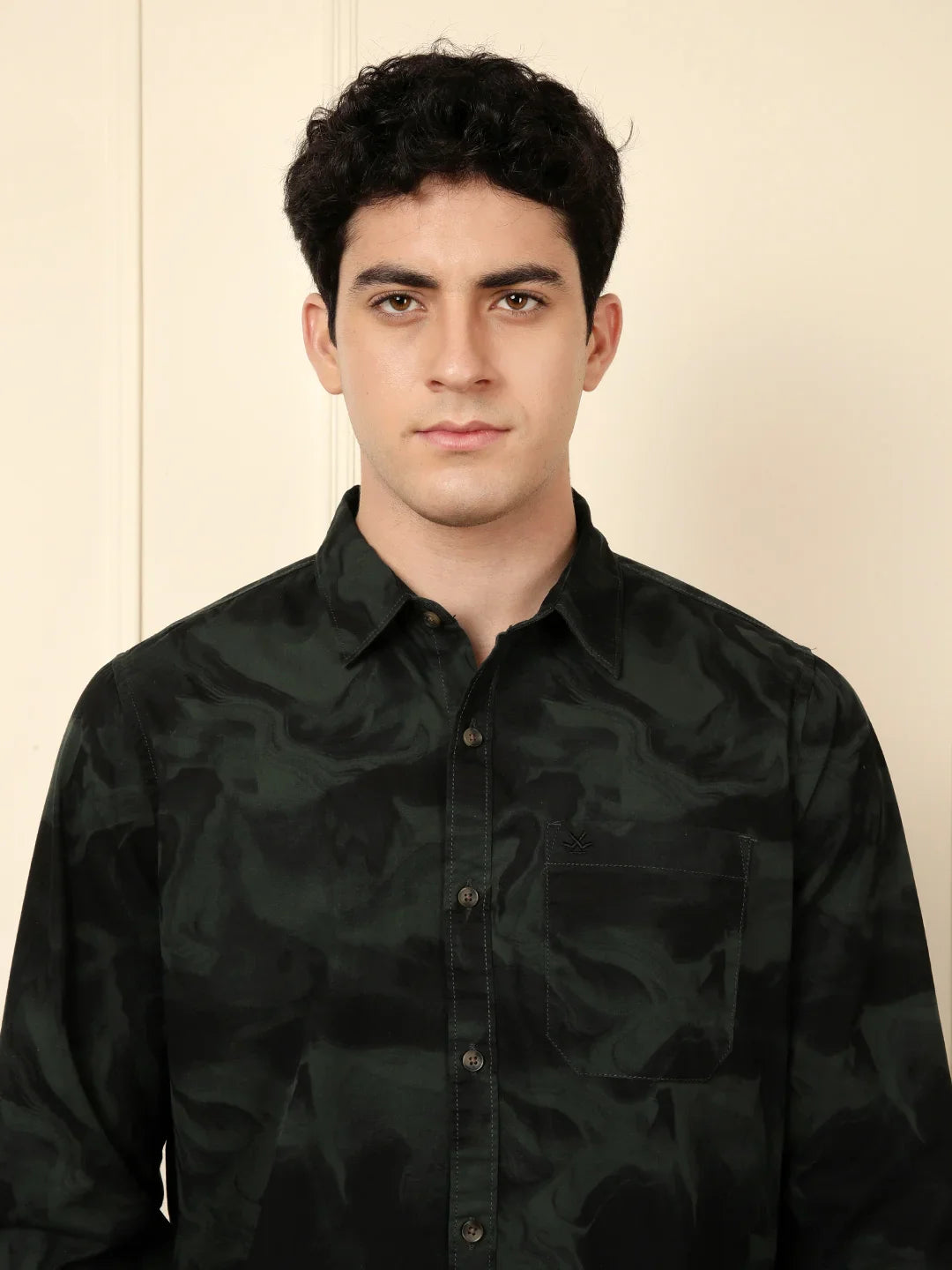 Green AOP Full Sleeve Shirt
