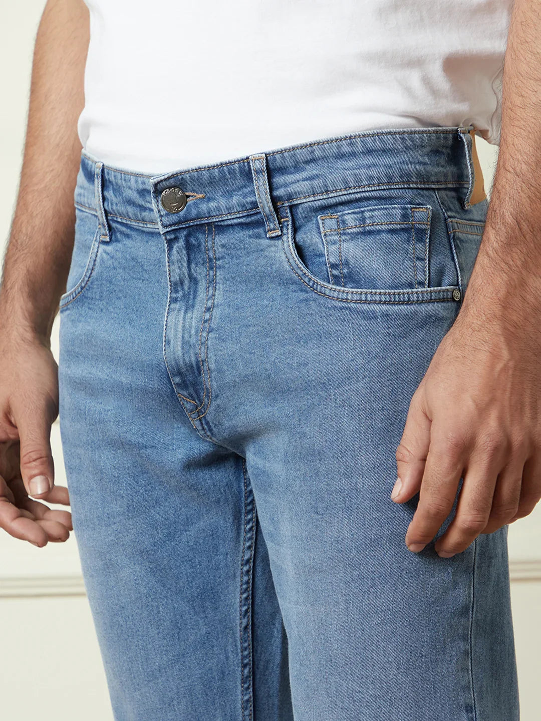 Washed Skinny Crop Jeans | Blue