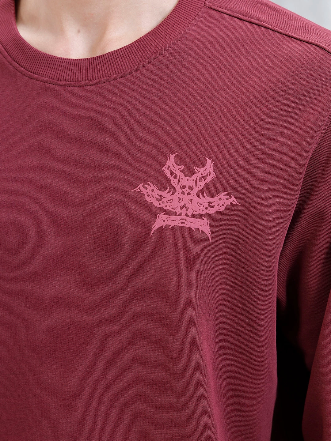 Men's Casual Comfort Fit Branded Sweatshirt | Maroon