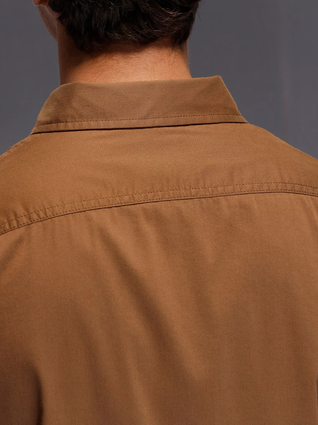 Men's Slim Fit Casual Shirt with Double Pocket  |  Khaki
