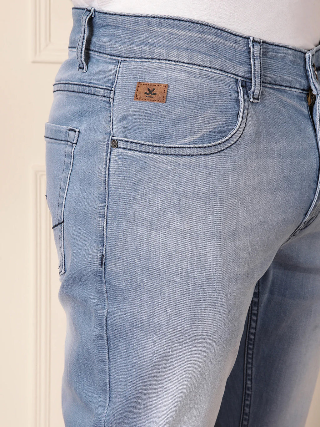 Heavy Fade Straight Fit Jeans | Light Blue