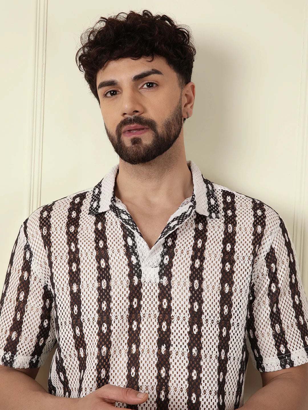 Textured Popover Shirt | Off White