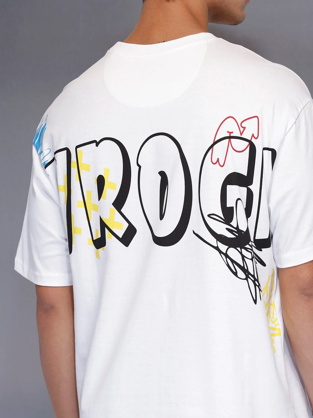 Printed oversized T-shirt | White
