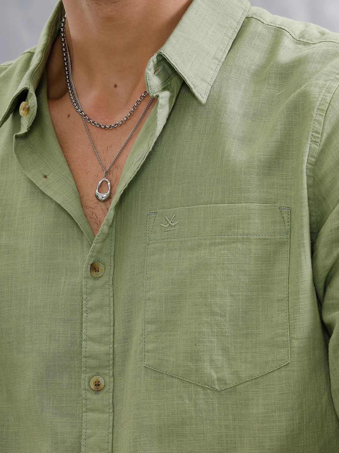 Solid Regular Fit Shirt | Green