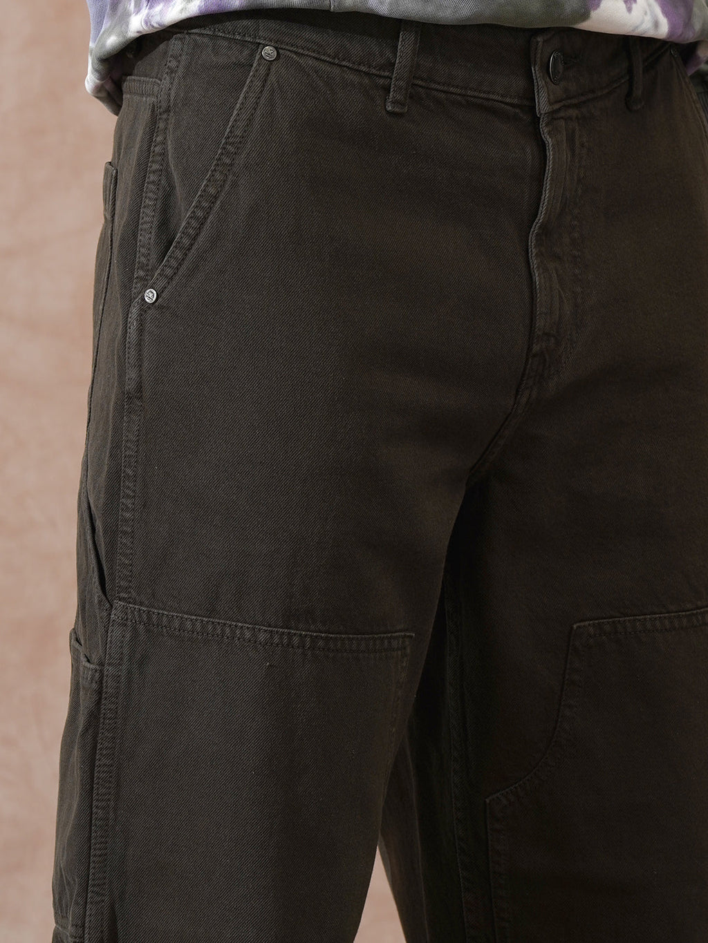 Carpenter Style Loose Fit Trouser | Brown