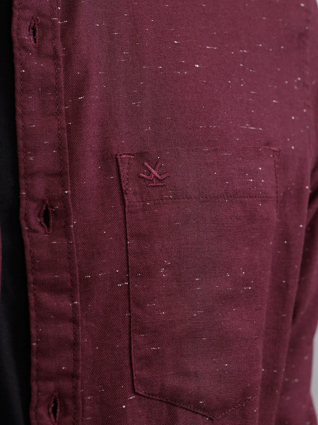 100% Cotton Enzyme Washed Regular Fit Shirt I Marron