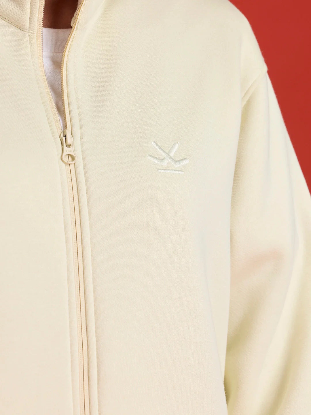 Men’S Solid Zip-Up Stand Collar Sweatshirt | Aloe Wash