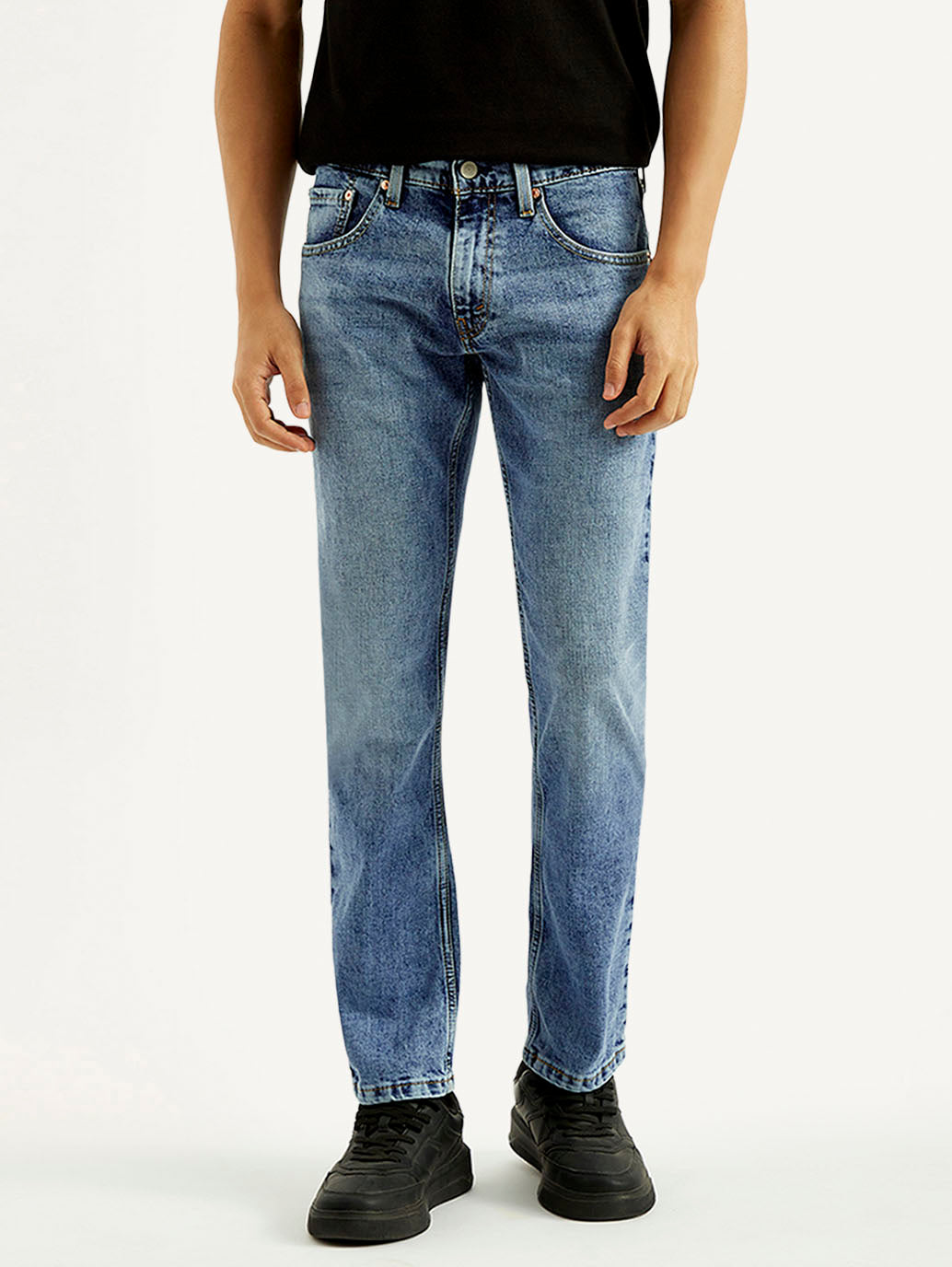 Men's 65504 Light Blue Skinny Fit Mid Rise Jeans