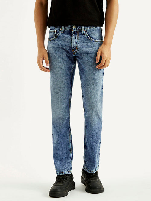 Men's 65504 Light Blue Skinny Fit Mid Rise Jeans