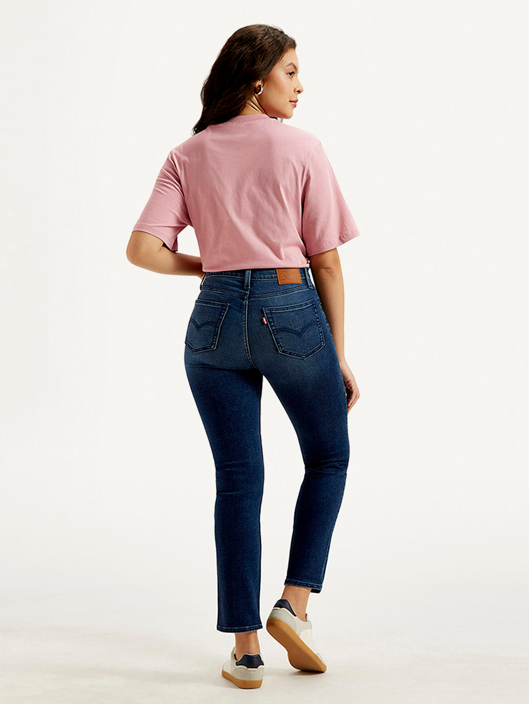 Women's 724 Blue Straight Fit High Rise Jeans