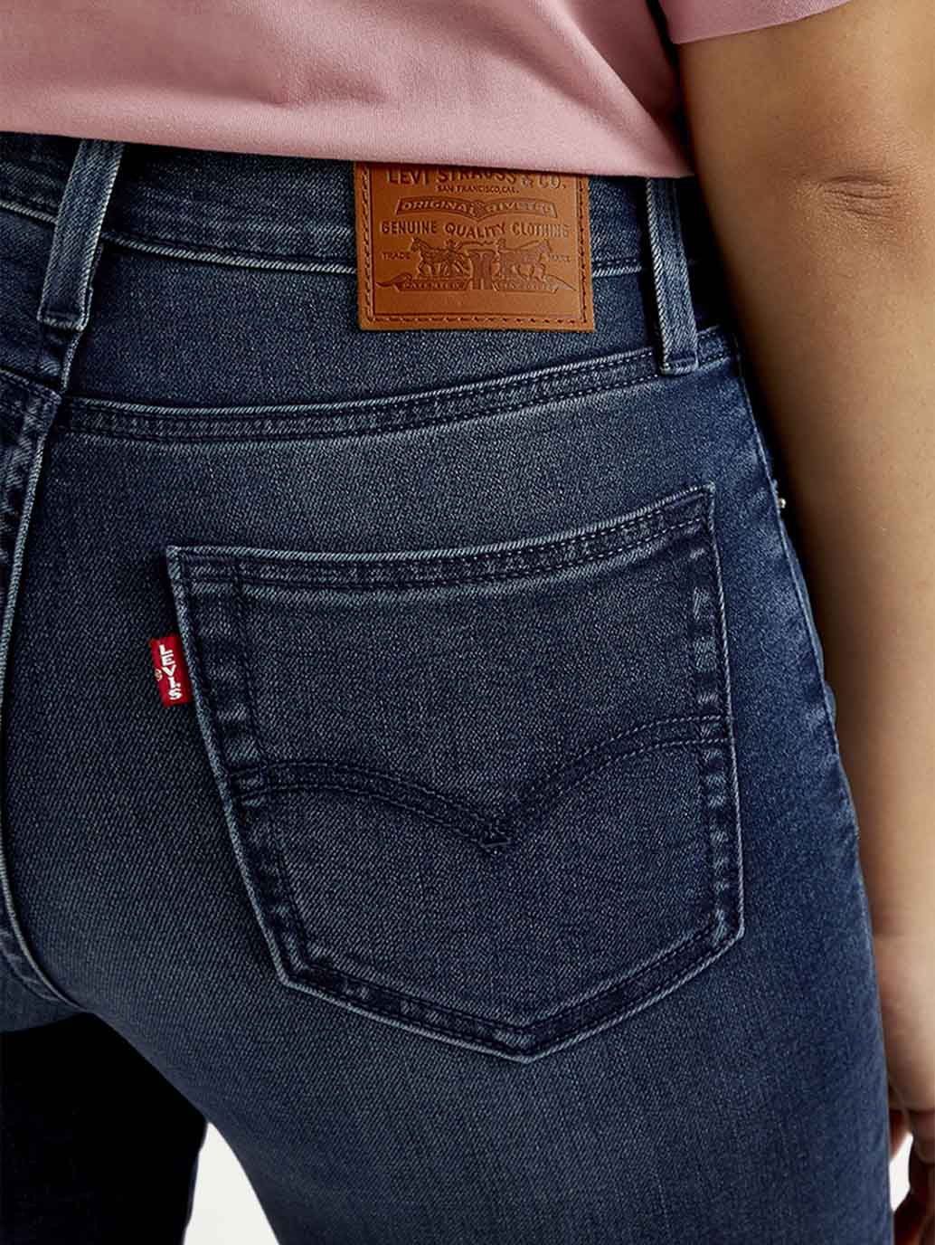 Women's 724 Blue Straight Fit High Rise Jeans