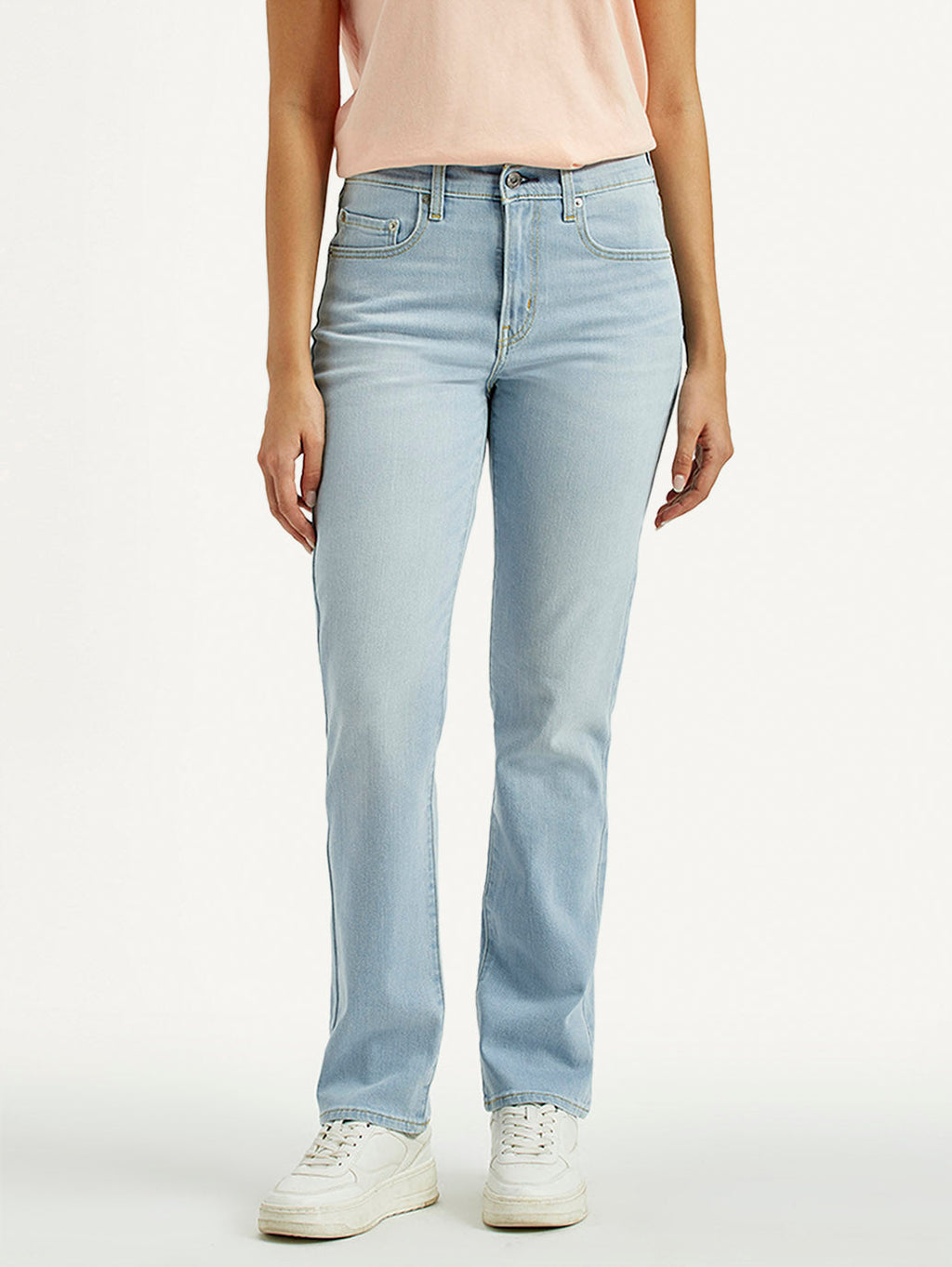 Women's 724 Light Indigo Straight Fit High Rise Jeans