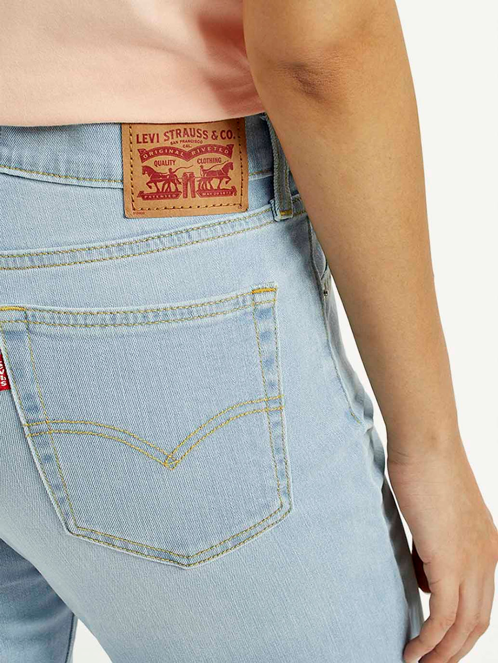 Women's 724 Light Indigo Straight Fit High Rise Jeans