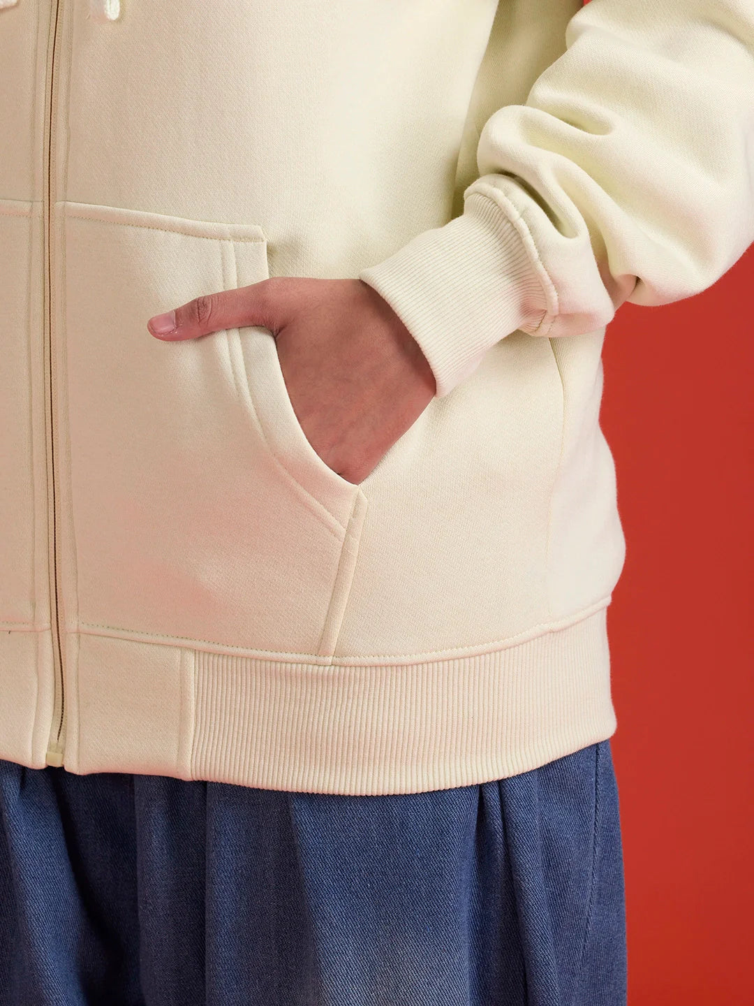 Men’s Solid Zip-Up Hoodie Sweatshirt | Aloe Wash