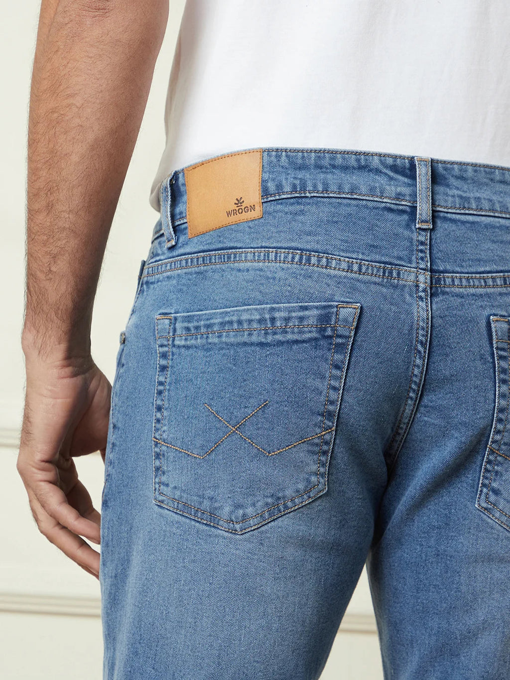 Washed Skinny Crop Jeans | Blue