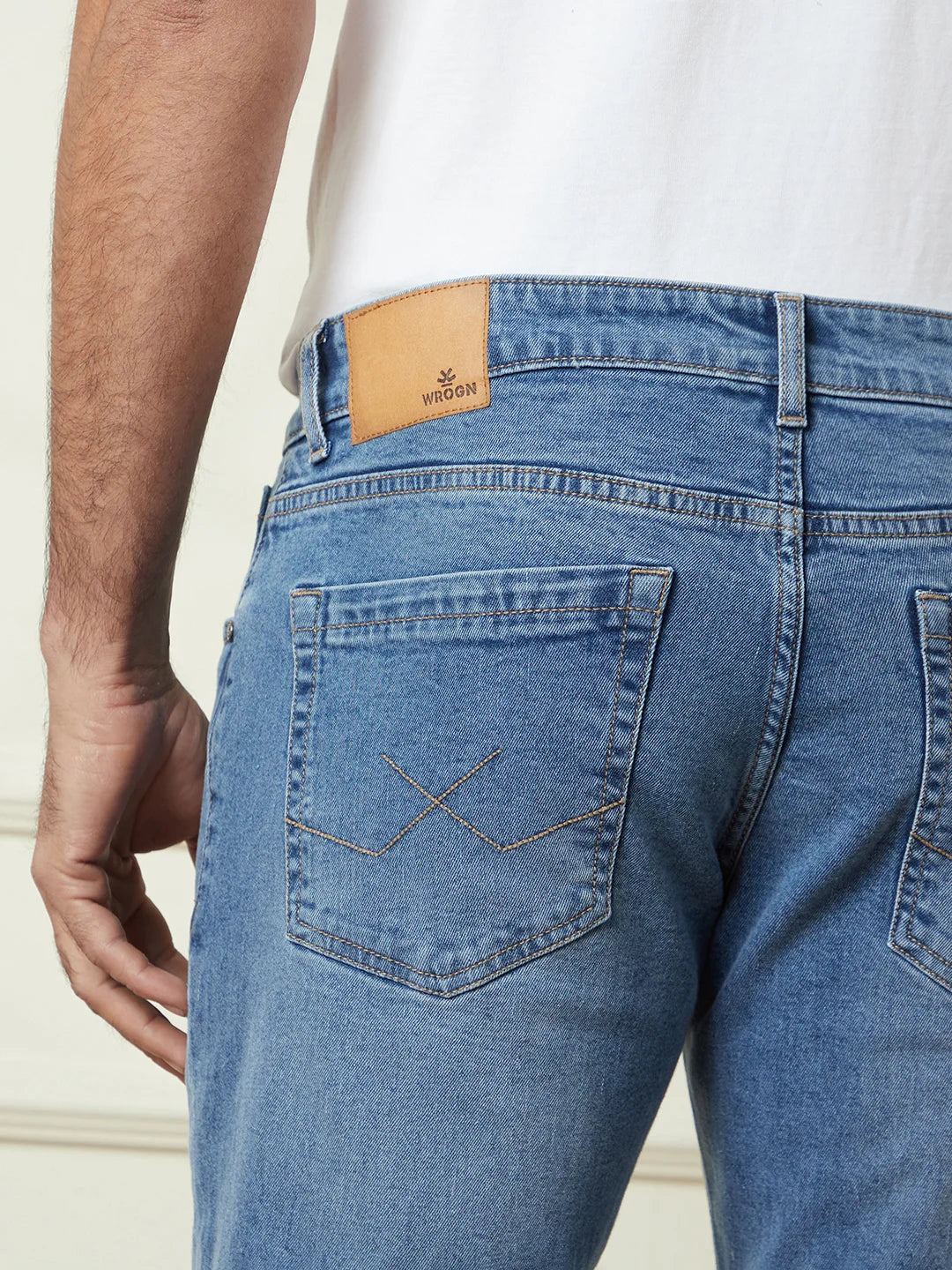 Washed Skinny Crop Jeans | Blue