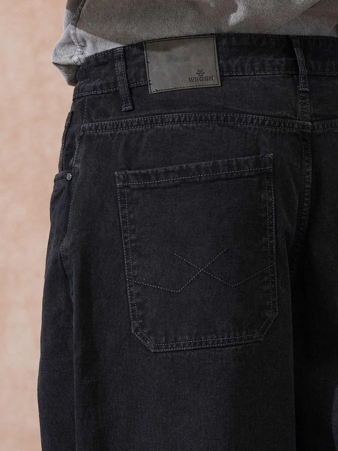 Solid Baggy Fit Jeans | Black