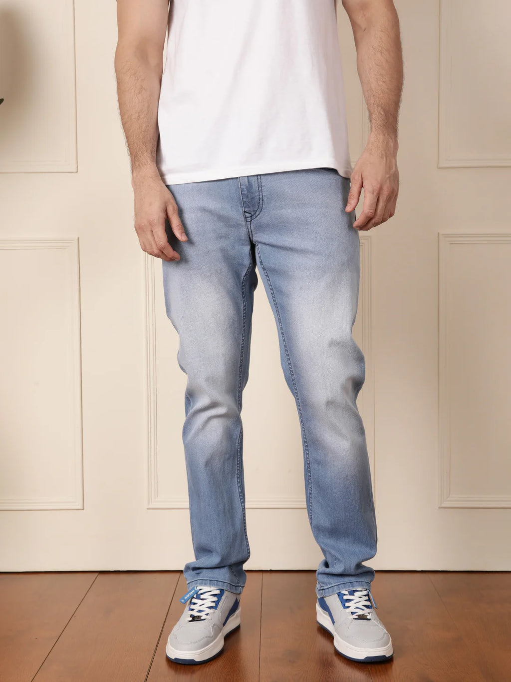 Heavy Fade Straight Fit Jeans | Light Blue