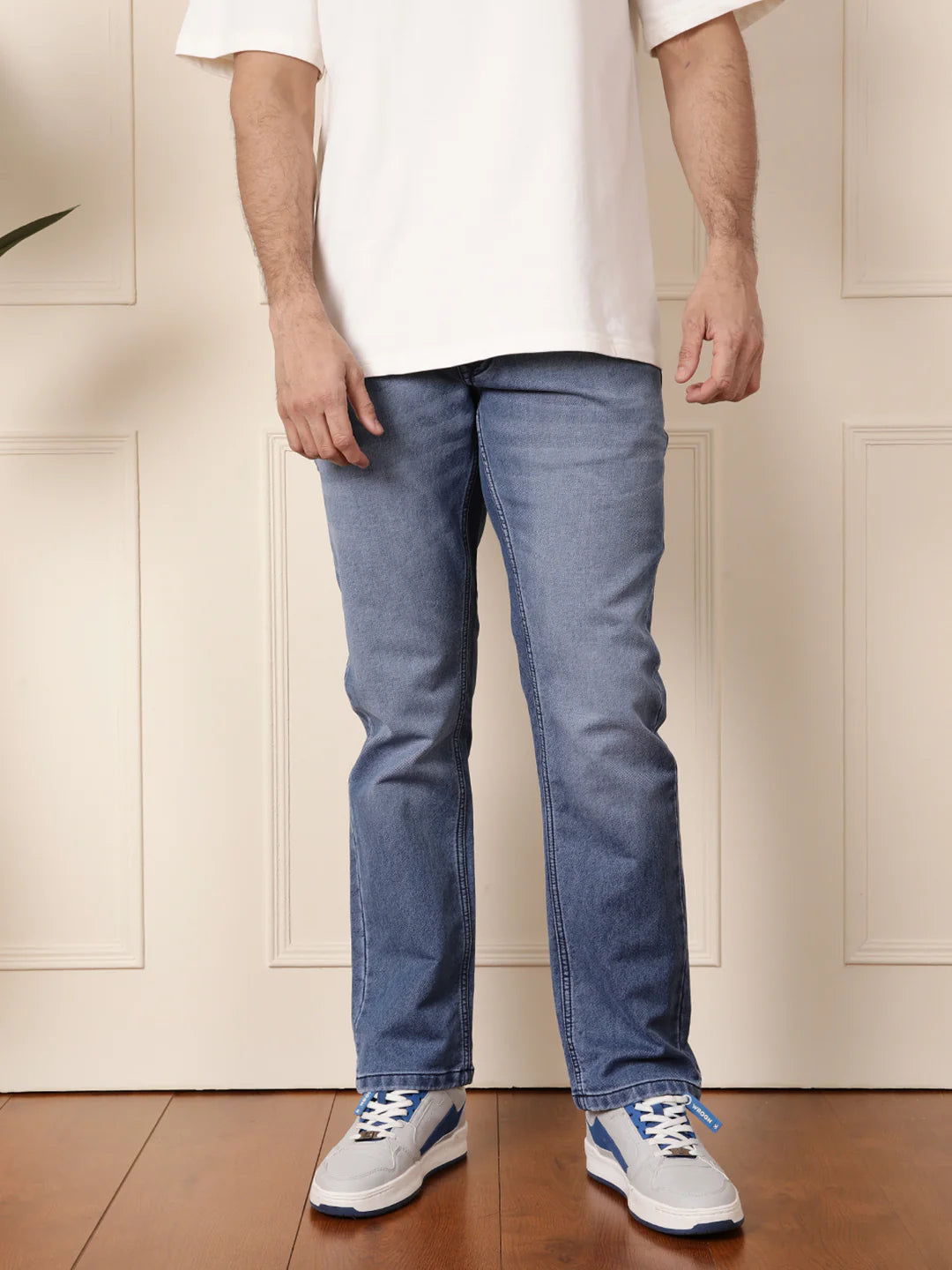 Heavy Fade Straight Fit Jeans | Blue