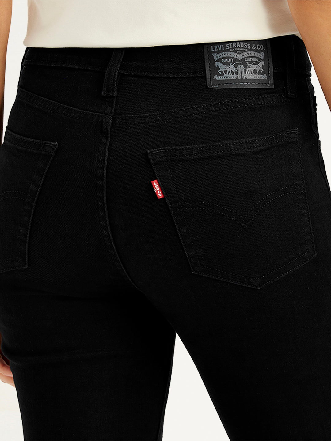 Women's 721 Black Skinny Fit High Rise Jeans