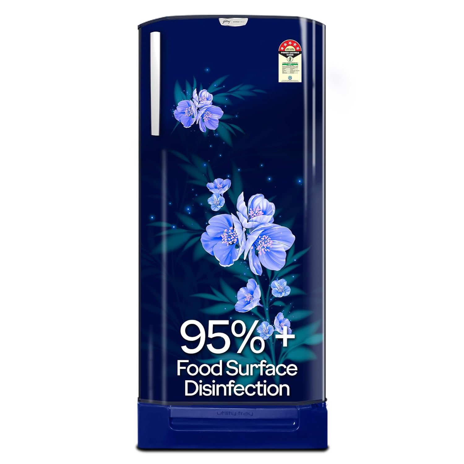 Godrej 180 L 5 Star Single Door Refrigerator (RD EDGENEO 207E TDF MP BL, Maple Blue)