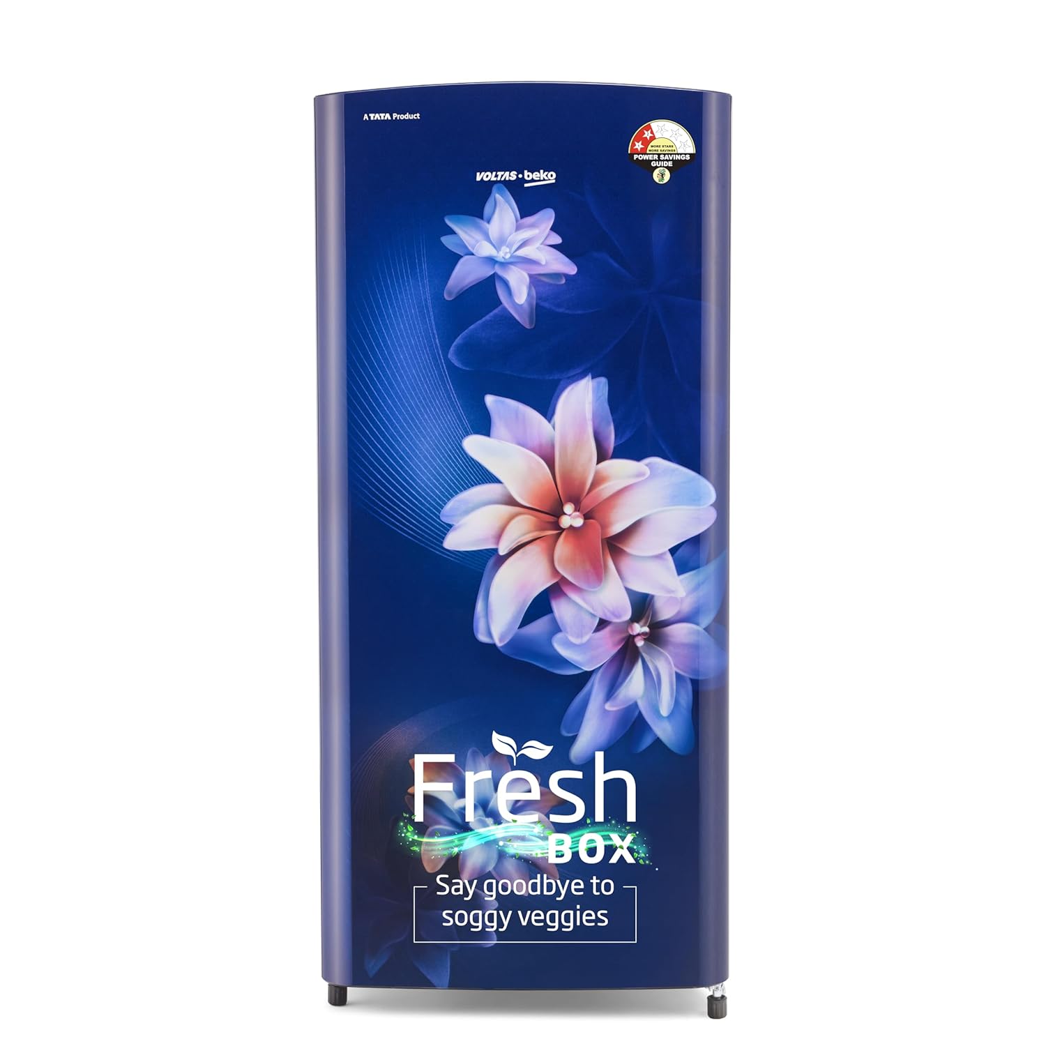 Voltas Beko, A Tata Product 183 L 2 Star Direct Cool Single Door Refrigerator (RDC215D/S0WBR0M0000GO, Hairline Blue, With Fresh Box Technology